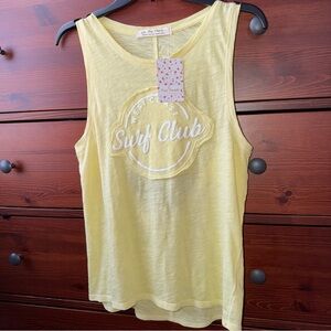 WE THE FREE - Surf Club Martine Tank Top with Open Back - Electric Lemon - NWT